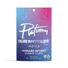 Blue Raspberry Indica Gummy Coins 10-pack