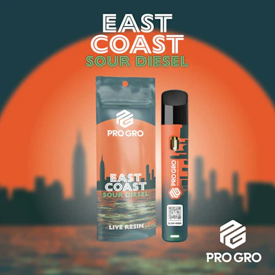 Pro Gro - 1g Live Resin Disposable - East Coast Sour Diesel - DISPOSABLES by Pro Gro at King of Budz