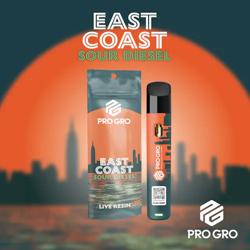 East Coast Sour Diesel 1g Live Resin Disposable-active