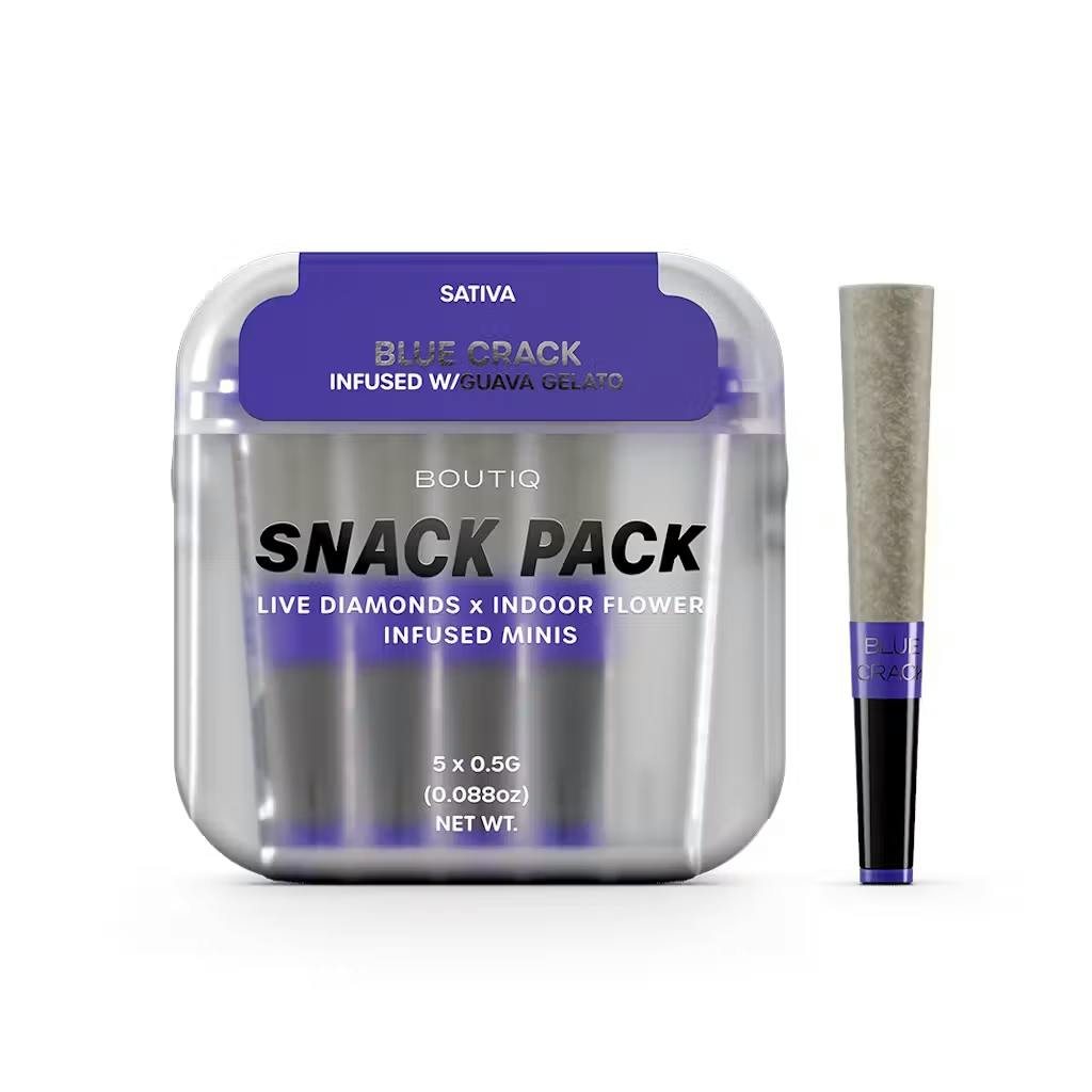 Boutiq - 5-Pack .5g Live Diamond Infused Prerolls - Blue Crack