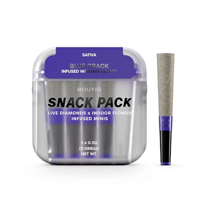 Boutiq - 5-Pack .5g Live Diamond Infused Prerolls - Blue Crack - PRE_ROLLS by Boutiq at King of Budz