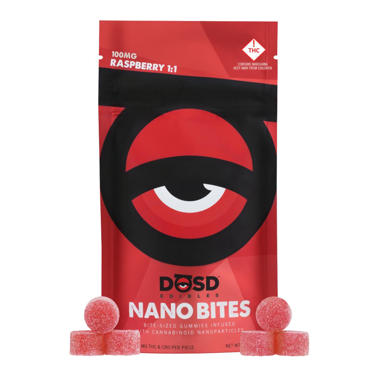 Photo of Raspberry 1:1 Nano Bites | 100mg