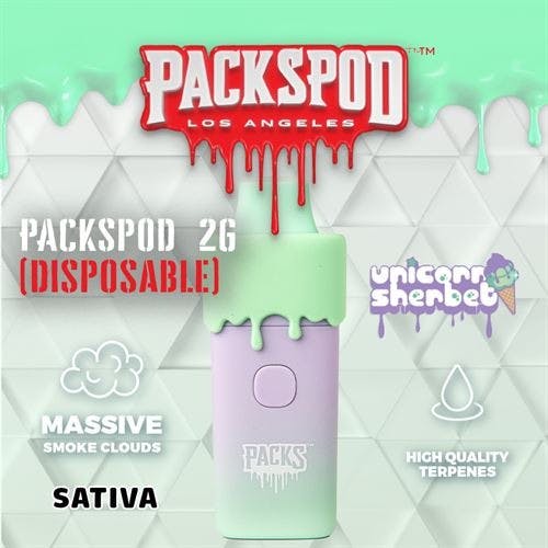 PACKS PODS - Disposable - Unicorn Sherbet (Sativa) | Albuquerque, NM  Dispensary