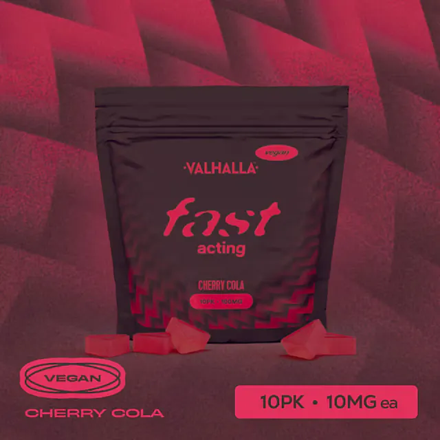 Valhalla Fast Acting Gummies Cherry Cola 10pk/100mg (indica, 2.8g)