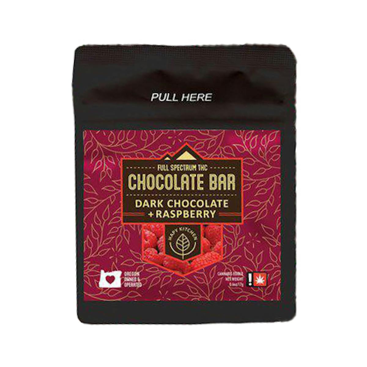 Photo of Hapy Kitchen 100mg DARK CHOCOLATE + RASPBERRY Chocolate Bar