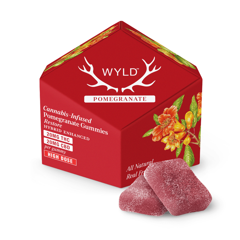 200mg | Pomegranate 1:1 CBD + Hybrid Enhanced Gummies