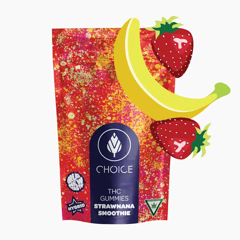 Product Choice Chews | Strawnana Smoothie | 100mg | (Hybrid)