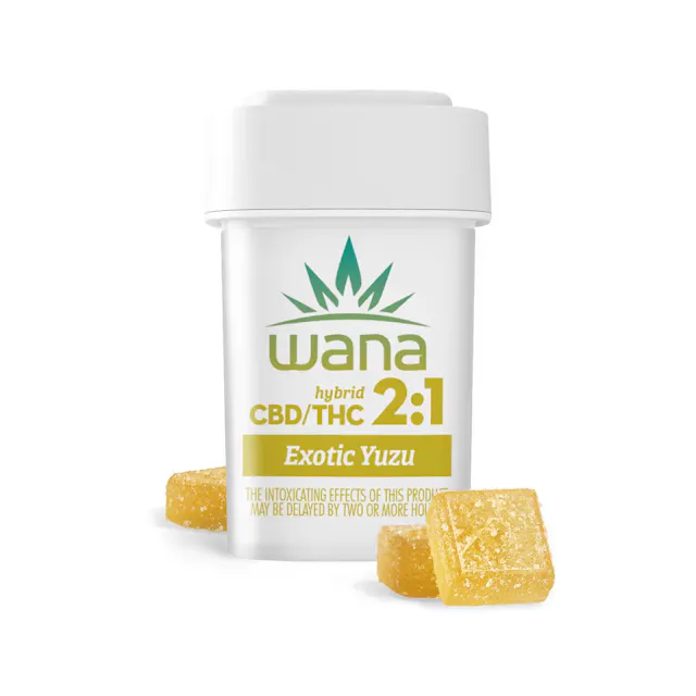 Wana Classic Gummies Exotic Yuzu 2 CBD : 1 THC 10pk/100mg (hybrid, 2.8g)