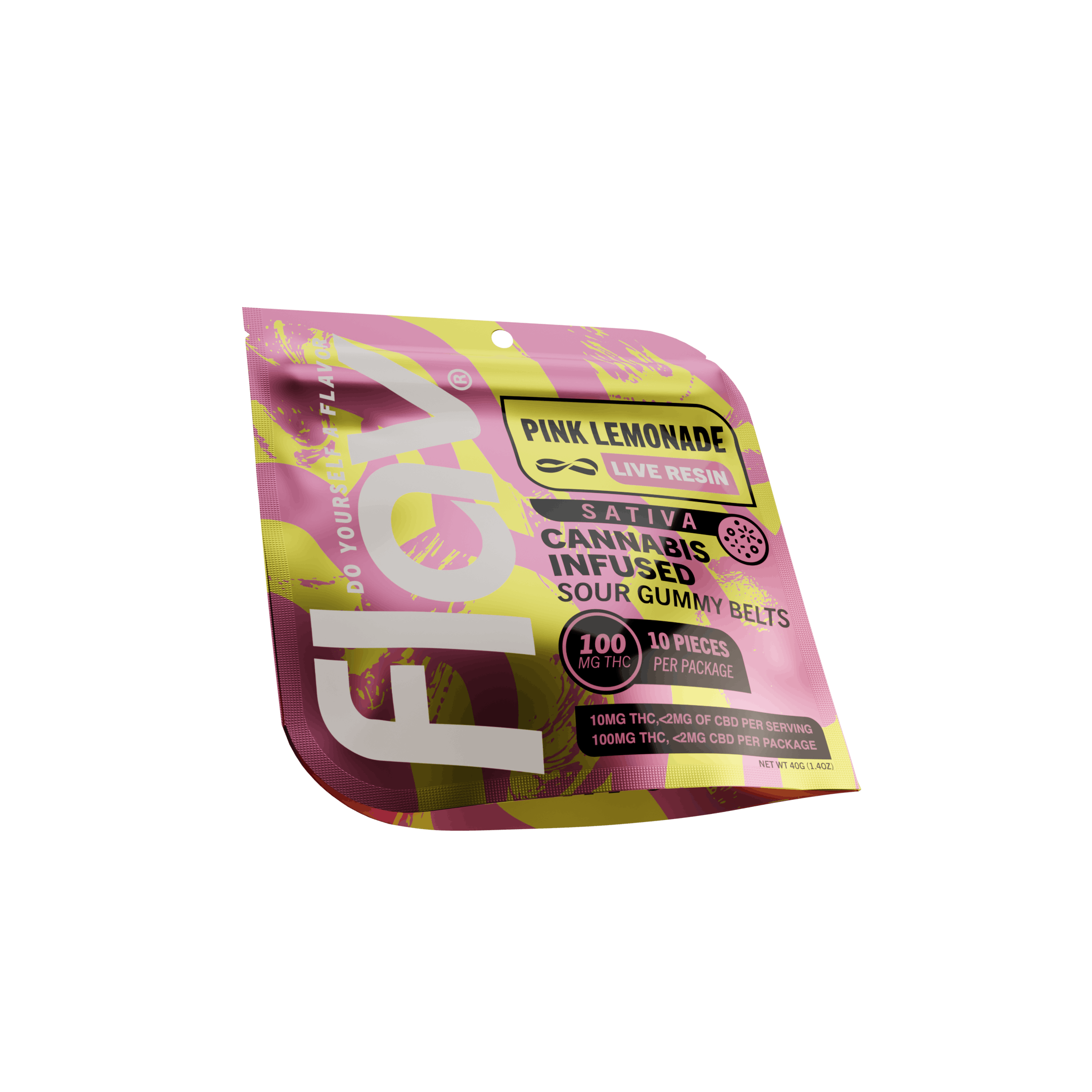 Photo of Flav Pink Lemonade | Belts | 100mg | Gummy | 10Pk