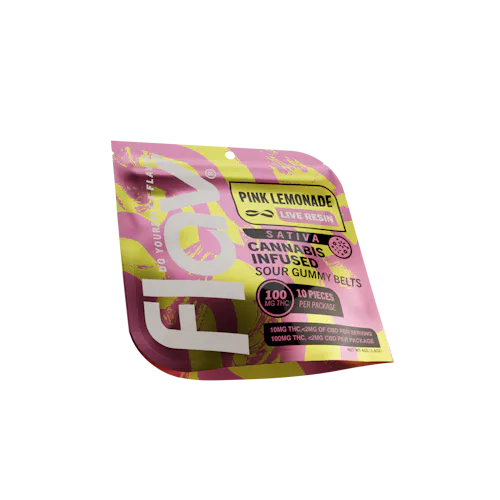FLAV | Pink Lemonade Standard Dose  | Live Resin Sour Belts | 10mg-2