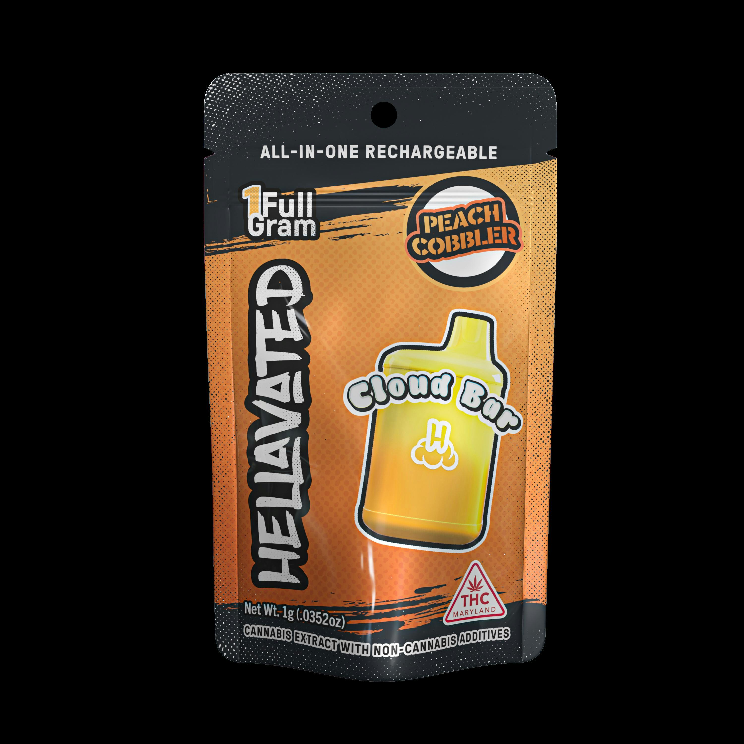 Peach Cobbler Cloud Bar Rechargeable Disposable 1g | Liberty