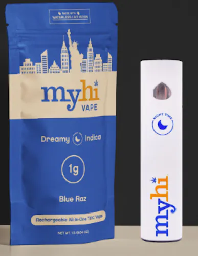 Blue Raz Dreamy Indica – Waterless Live Rosin AIO Disposable Vape – 1g-3