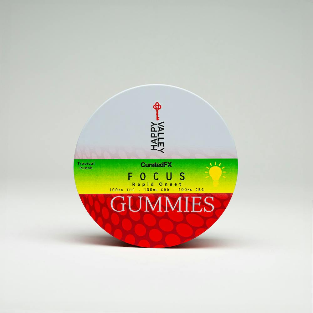 Curated FX Gummies 100mg – Focus – Tropical Punch 5.5g Edibles | Happy ...