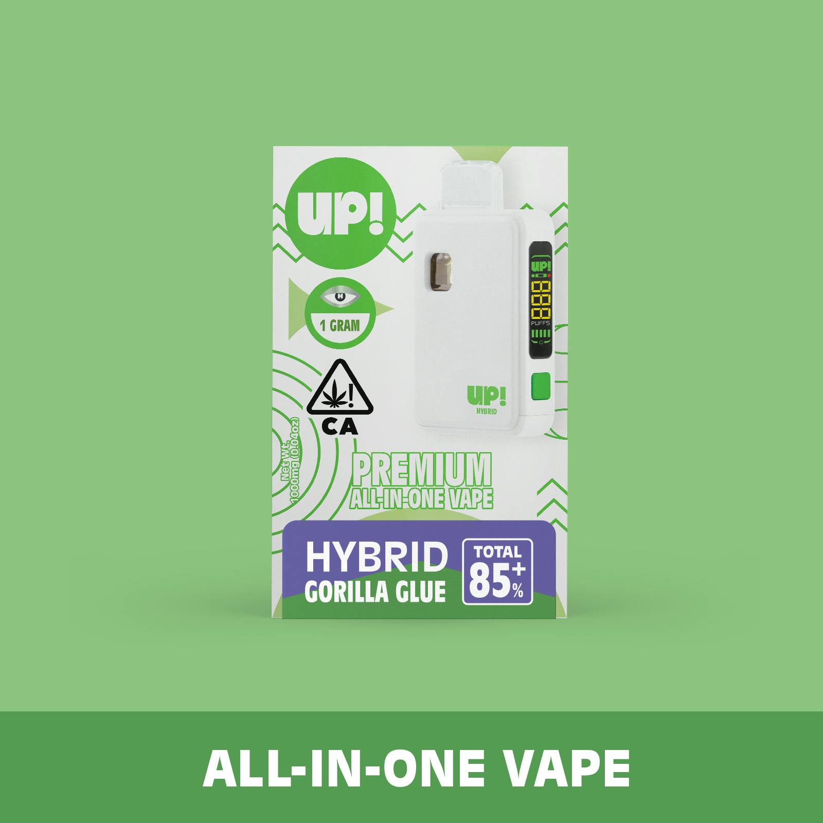 aio vape UP! - Gorilla Glue (Hybrid) V2 Classic All-In-One Vape 1g | Wellgreens