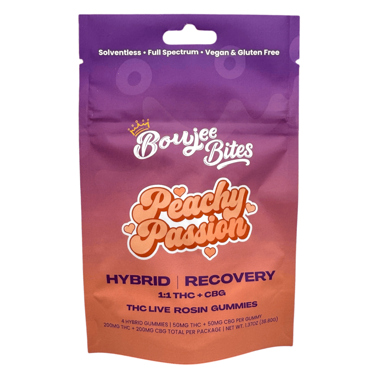 Product: Boujee | Live Rosin Gummies - 200mg - Peachy Passion