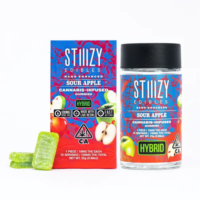Stiiizy - Gummies - Sour Apple (H) (100mg)