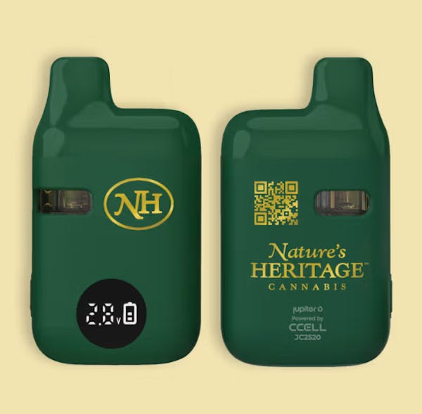 Peach Pistol (S) - 1g Live Resin Disposable Vape - Nature's Heritage