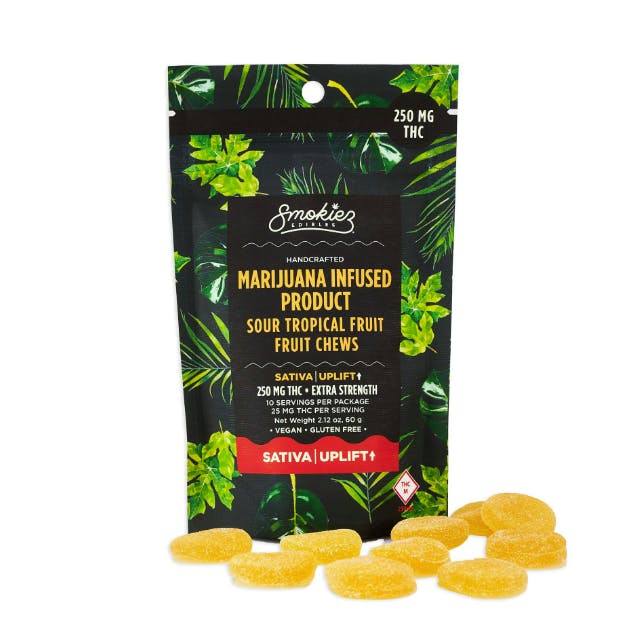 Smokiez Sour Tropical Fruit Chews | 250MG | Smokiez - Fresh.green ...