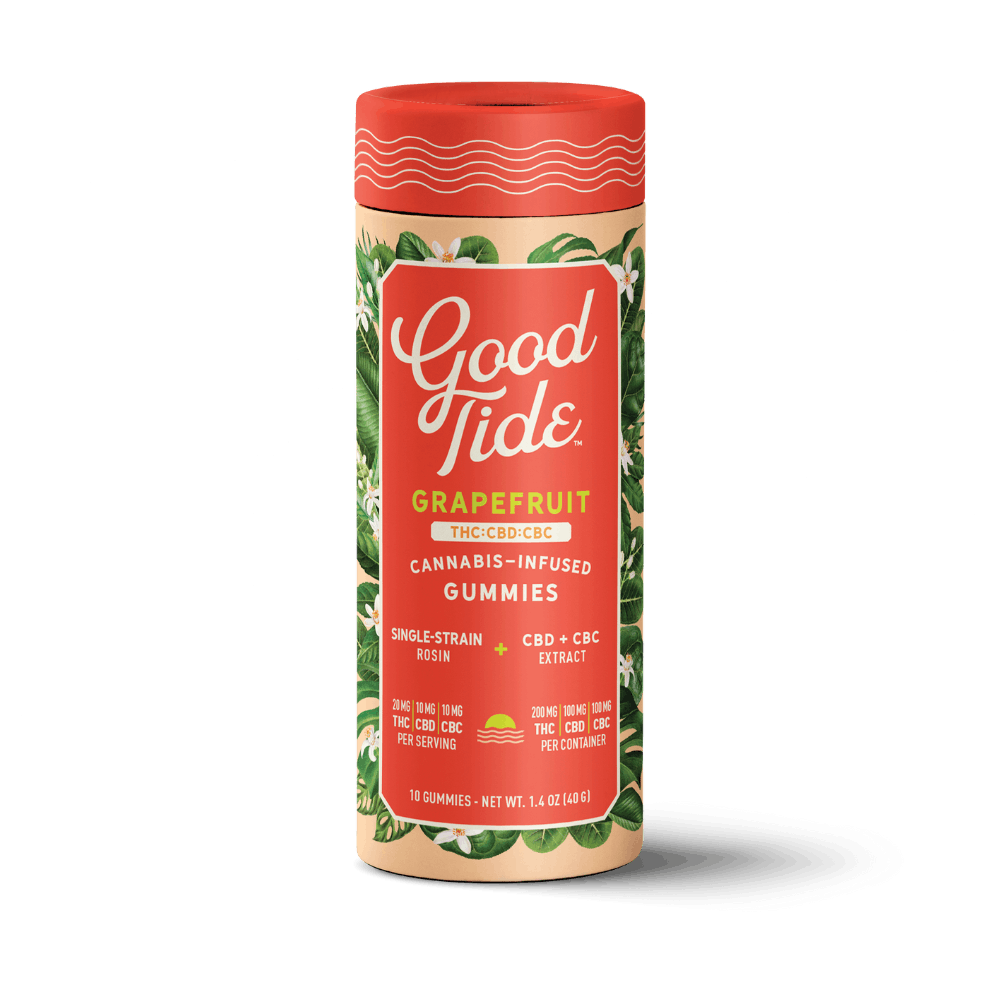 Good Tide - 200mg THC / 100mg CBD / 100mg CBC - Hash Rosin Gummies - Grapefruit (S)