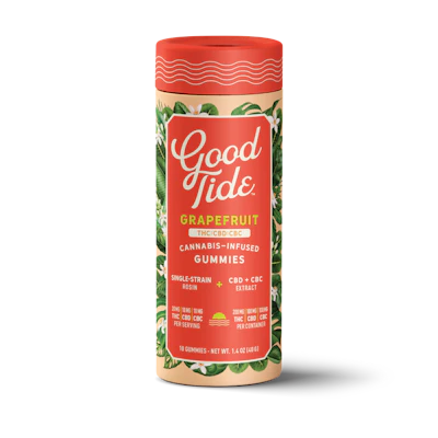 Good Tide - 200mg THC / 100mg CBD / 100mg CBC - Hash Rosin Gummies - Grapefruit (S)