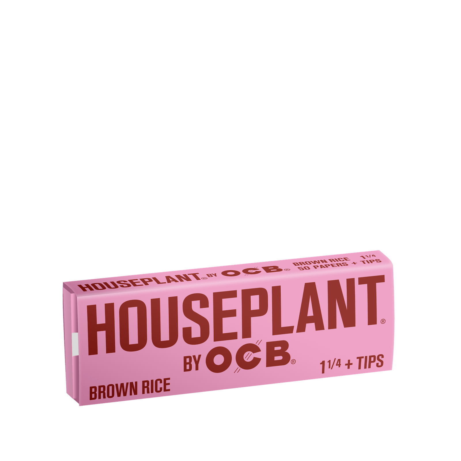 Product Houseplant by OCB Brown Rice Rolling Papers - 1 1/4 + Tips [50 leaves + 50 tips]