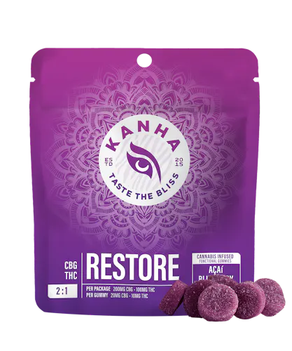 KANHA – 2:1 Restore Gummies – 100mg 10pk-active
