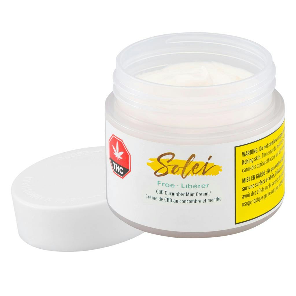 Solei - free – cbd cucumber mint cream - 75g