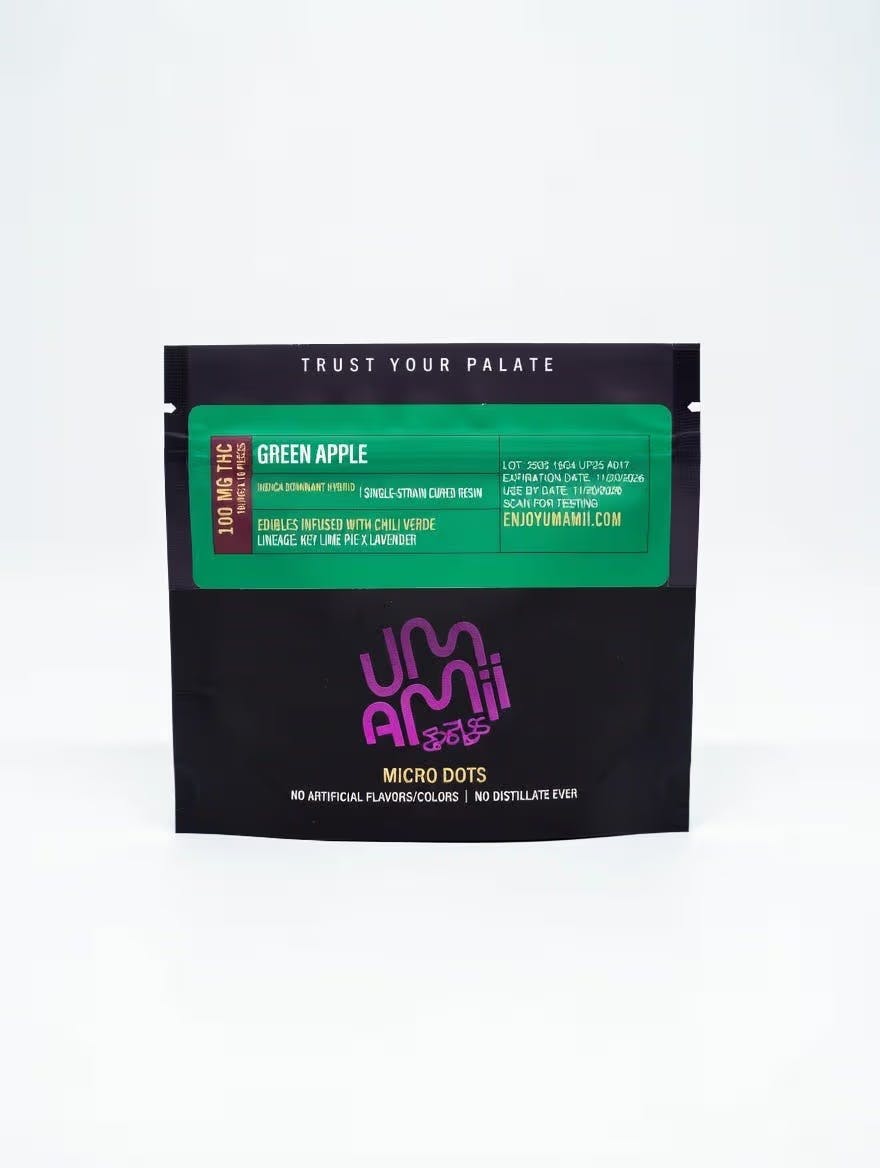 Umamii Green Apple 10pk 100mg Cured Resin Micro Dots