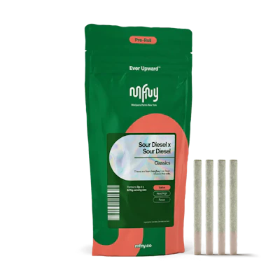 MFNY - 4 Pack .75g Live Resin Infused Prerolls - Sour Diesel x Sour Diesel - PRE_ROLLS by MFNY at King of Budz