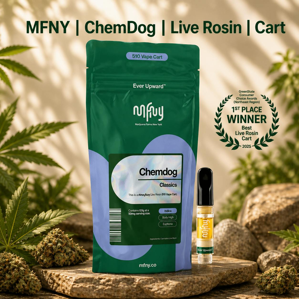 Product MFNY | ChemDog | Live Rosin | Cart | .5g