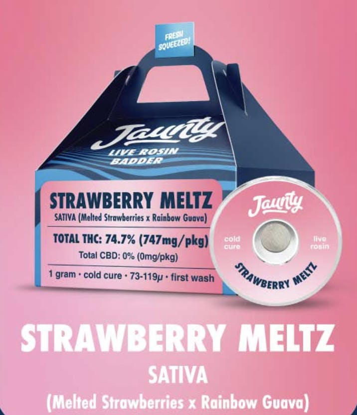 Concentrate | Jaunty | Live Rosin Cold Cure | Strawberry Meltz | 1g