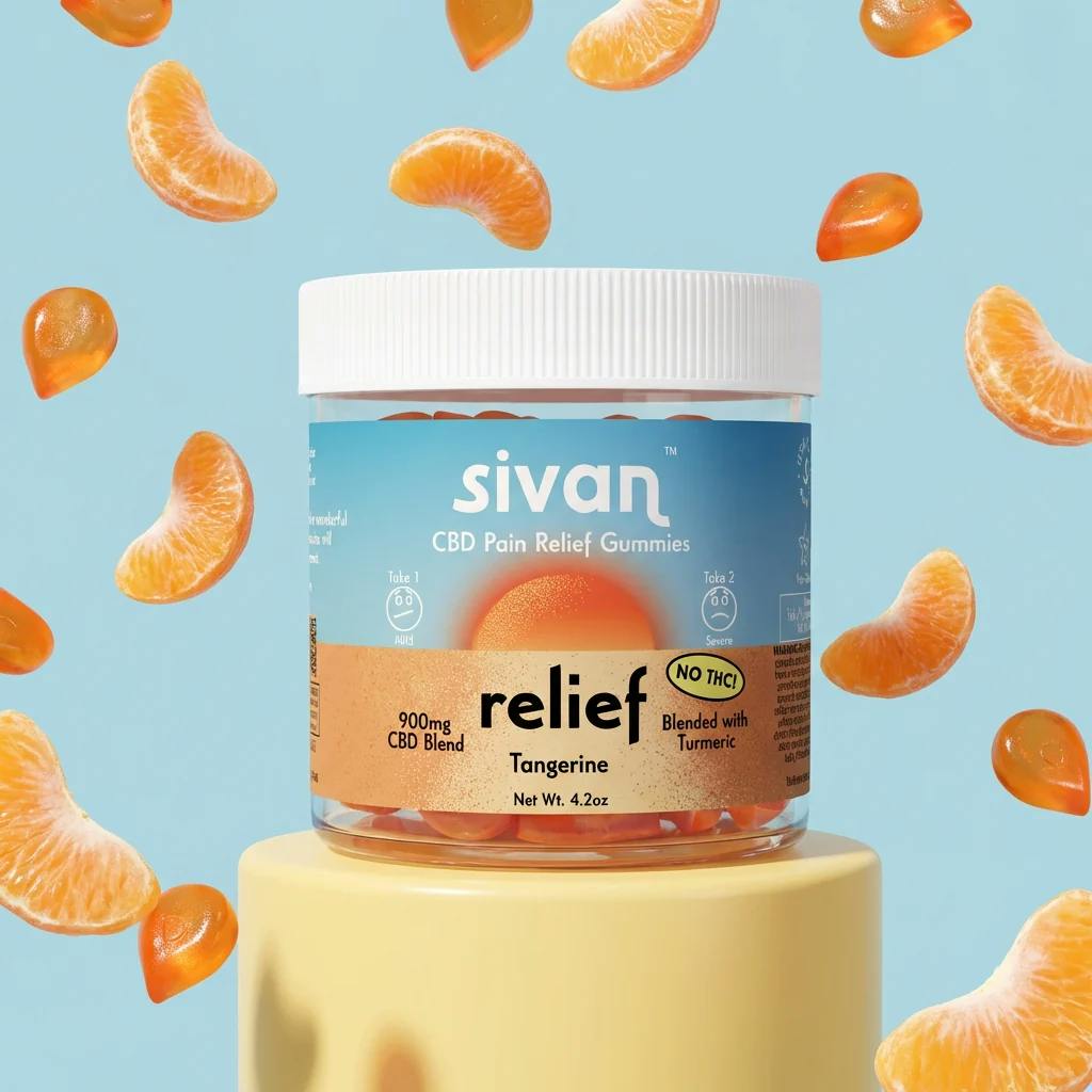 Accessories CBD Edible Gummies Sivan Relief Tangerine