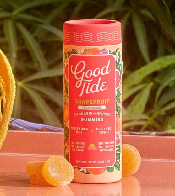 Product Good Tide | Grapefruit 1:1:1 THC:CBD:CBC Sativa | Gummies | 10 ct | 100 mg
