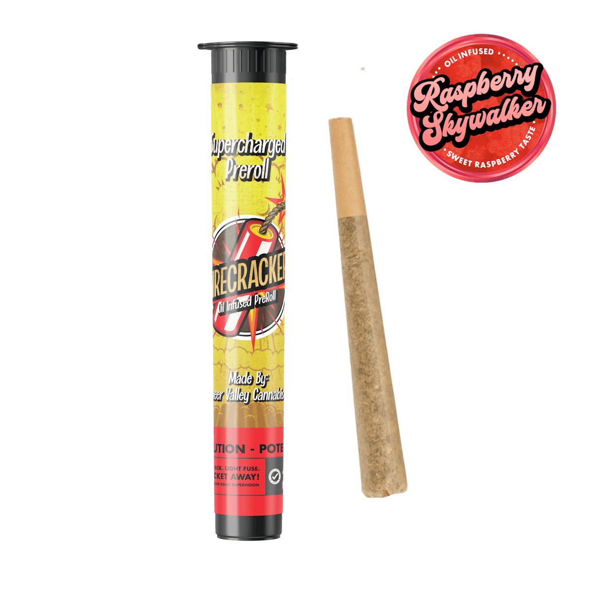 Photo of Firecracker Raspberry Skywalker OG 1g Infused Preroll