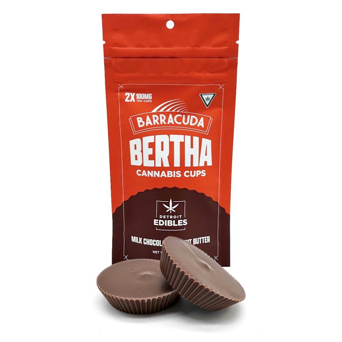 Detroit Edibles Barracuda Bertha Cups Milk Chocolate Peanut Butter