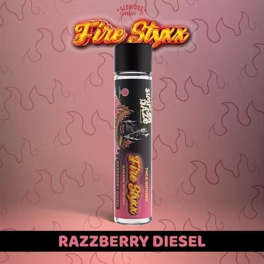 Product: Glorious Cannabis Co. | Razzberry Diesel Fire Styxx THCA Infused Pre-Roll | 1g