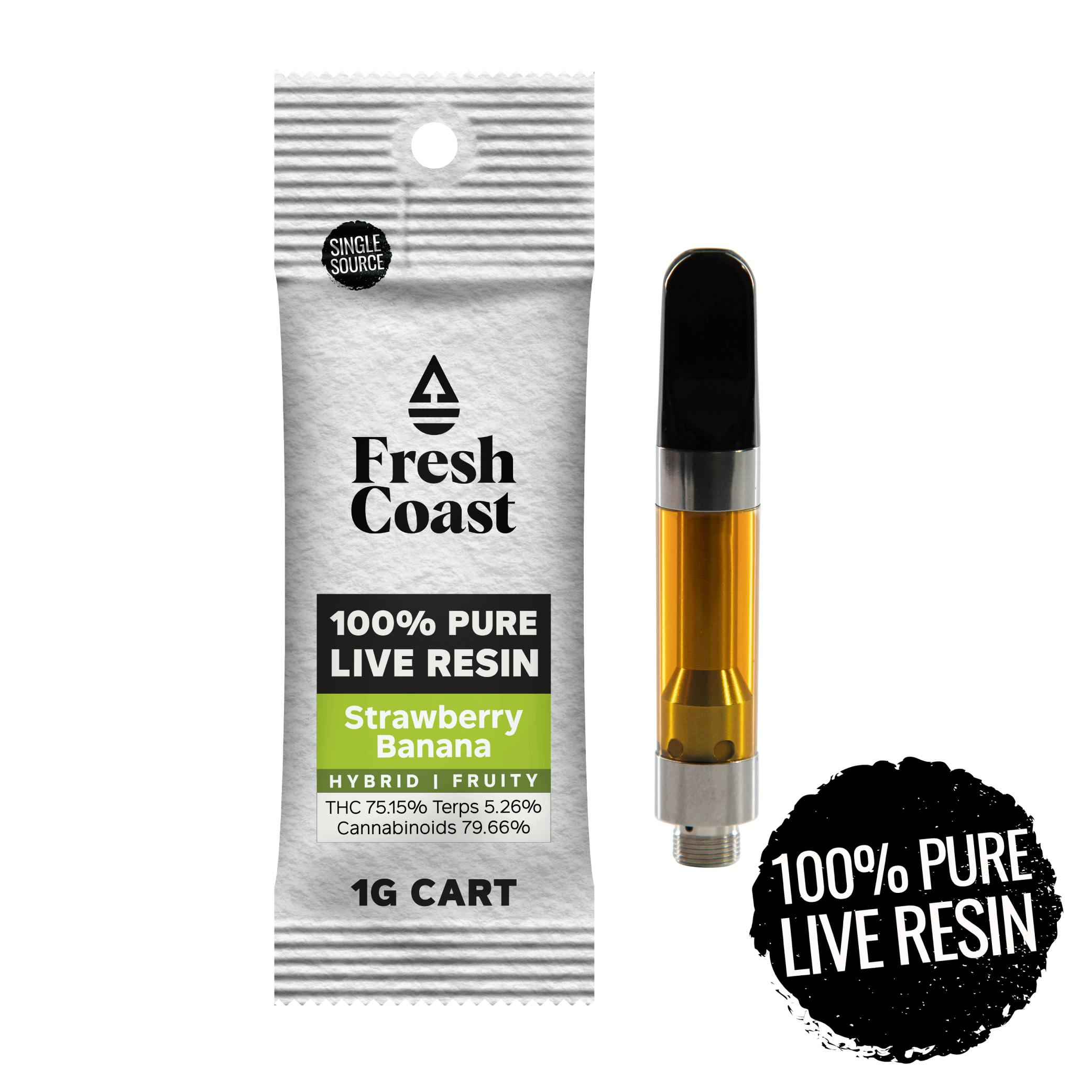 Product: Fresh Coast | Live Resin Vape Cart - 1g - Strawberry Banana