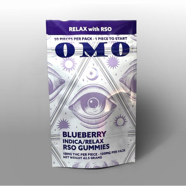 OMO Blueberry RSO Gummies 100mg 10pk (10mg THC each) OMO Labs THC
