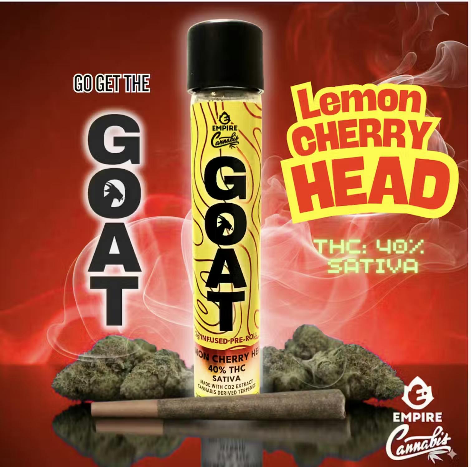 GOAT - 2g Infused Preroll - Lemon Cherry Head