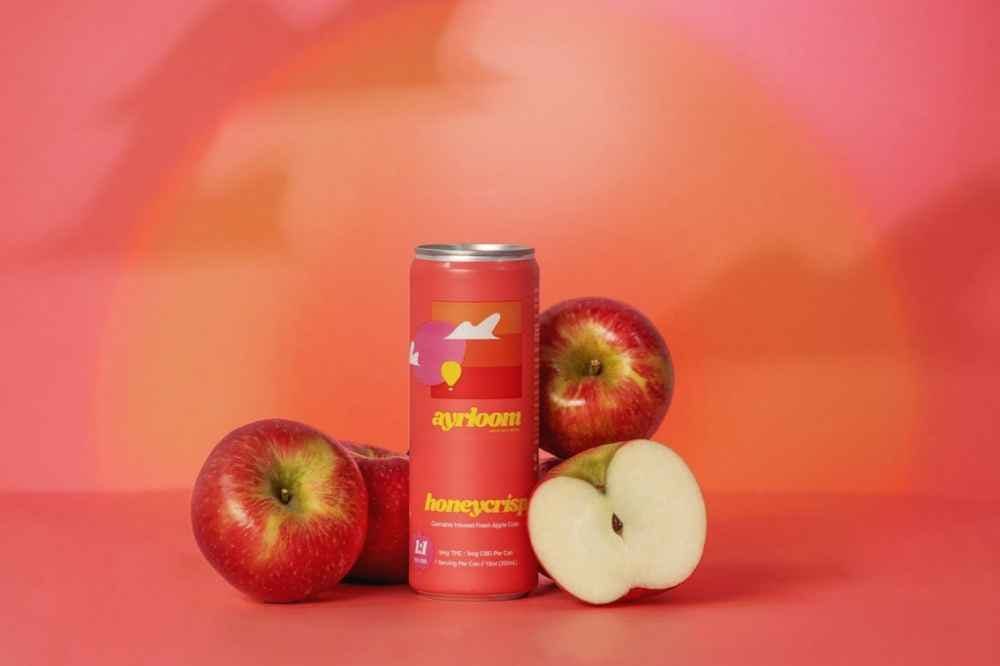 Ayrloom-UP Infused Apple Cider 2:1 10mg THC 5mg CBD V,GF- Honeycrisp-1