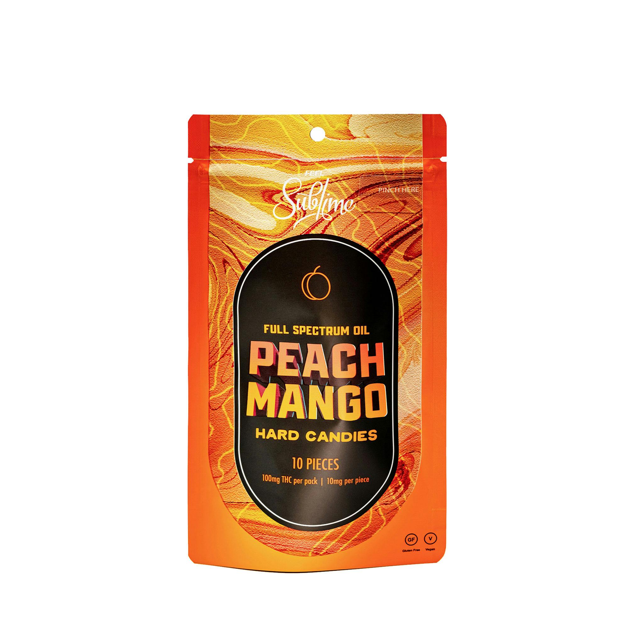 Feel Sublime 10mg 10pk - RSO Peach Mango Hard Candy