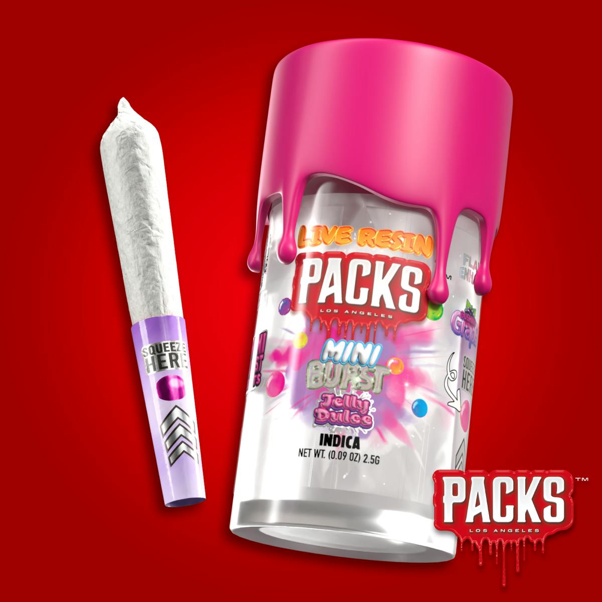 Product PACKS Jelly Dulce (I) Infused Minis | Pre Rolls | 0.5g 5pk