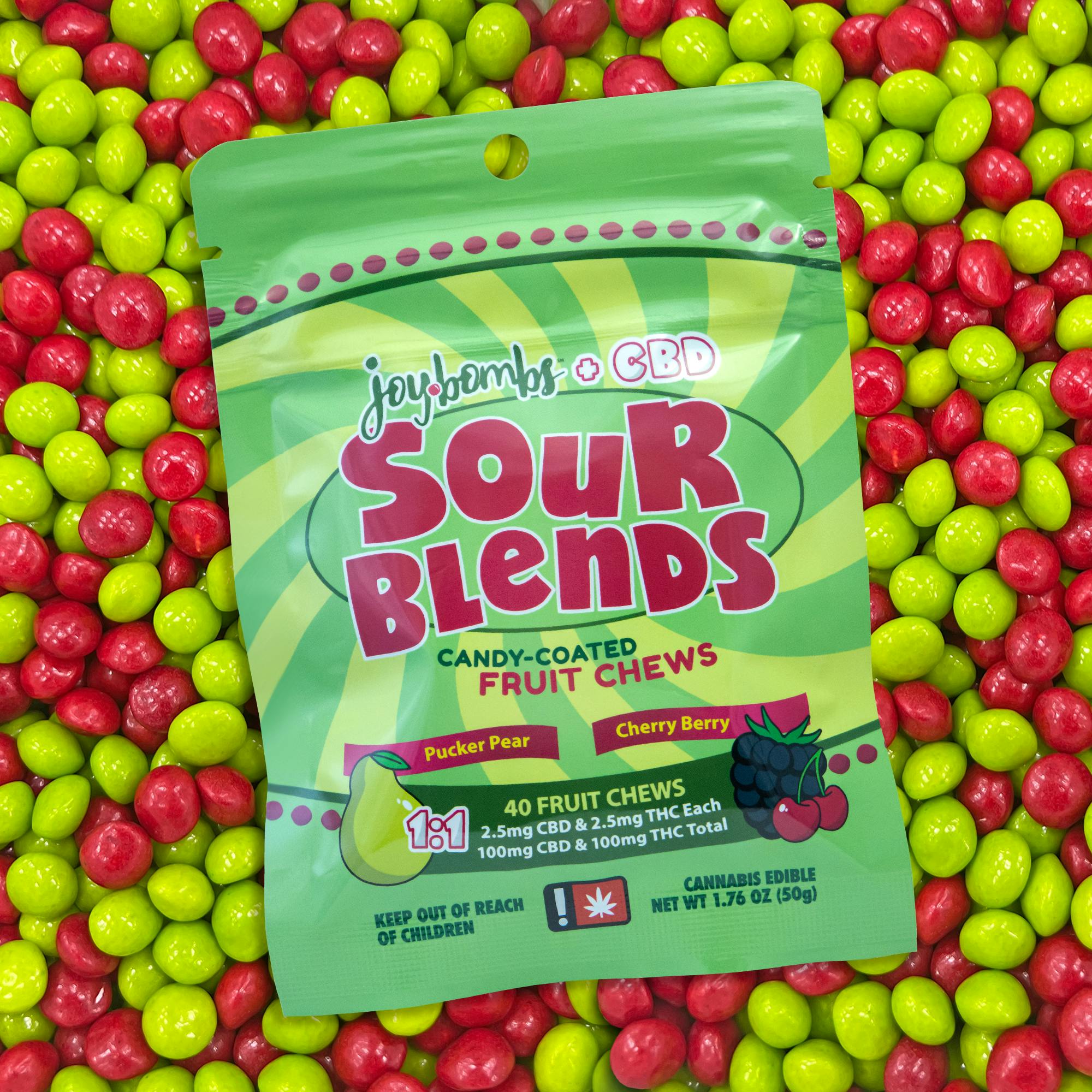 Photo of Joy Bombs THC + CBD 1:1 Sour Blends (40pk / 100mg THC)