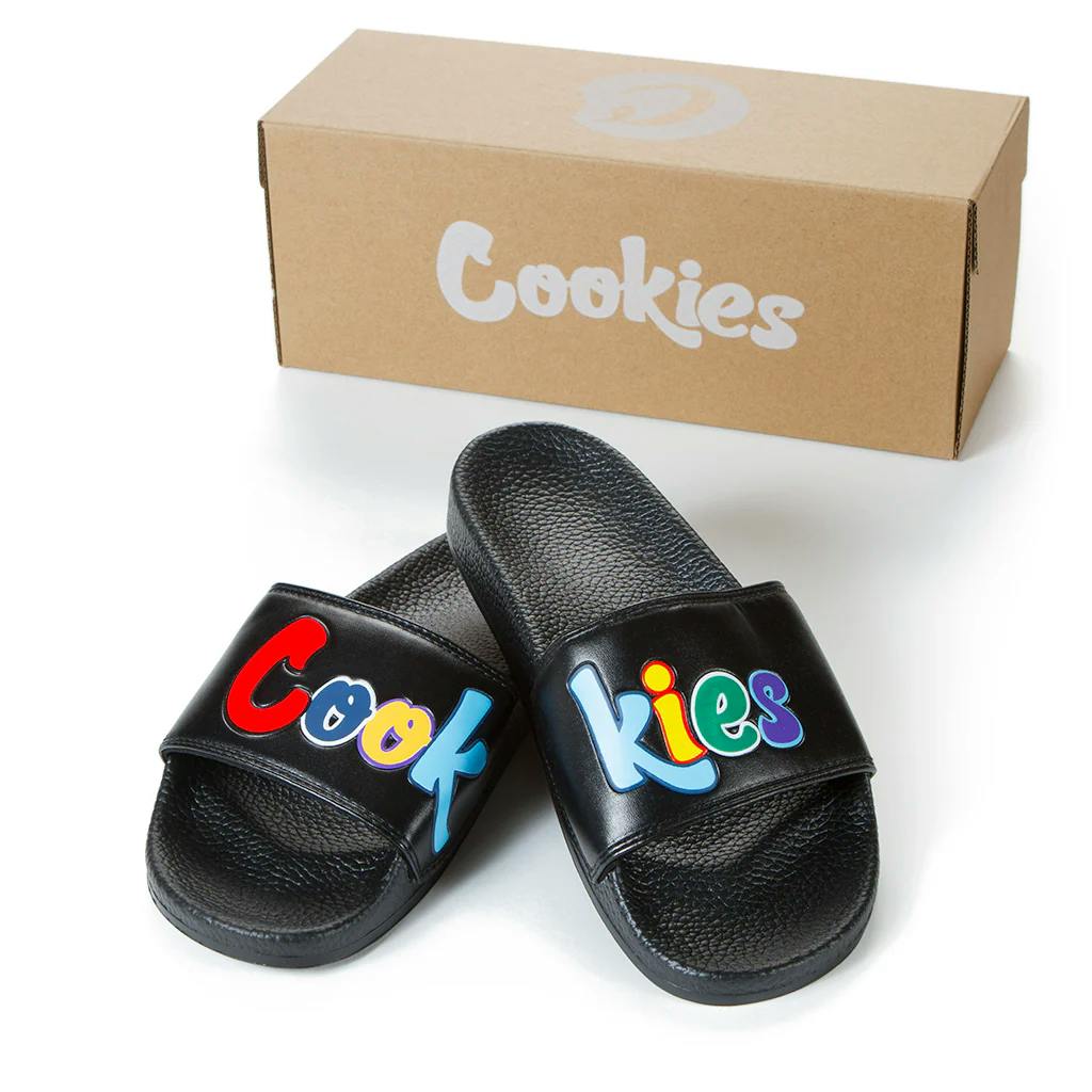 Cookies COOKIES ORIGINAL MINT LOGO FAUX LEATHER (PU) SLIDES  display picture 2