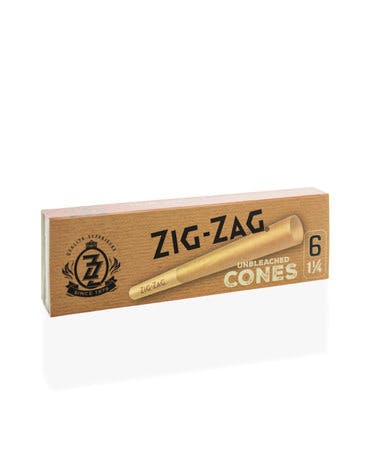Zig zag - cones - 1¼ - 6pk - unbleached-0
