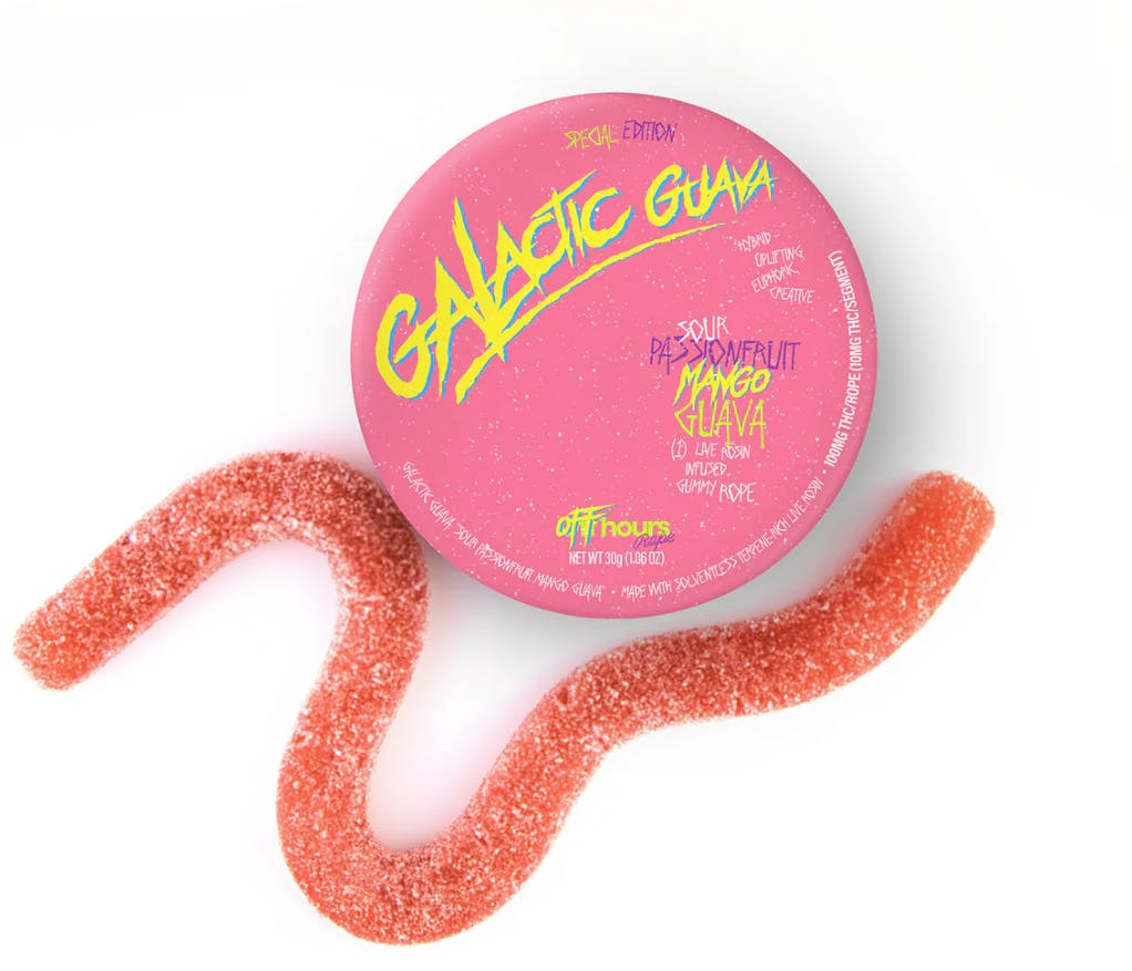 Off Hours | Galactic Guava Sour Passionfruit | 100mg Rosin Rope image 0