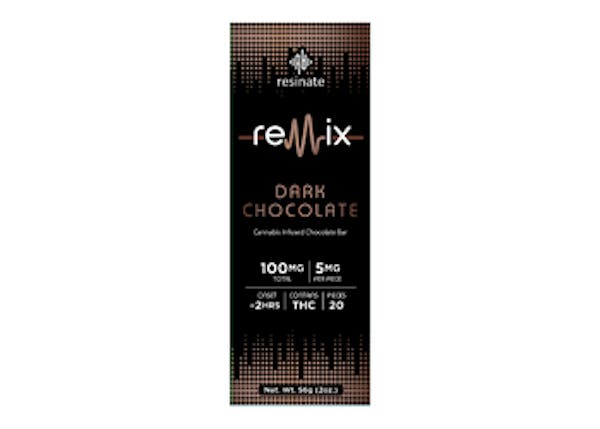 Dark Chocolate Indica Live Resin Bar - 100mg - Remix