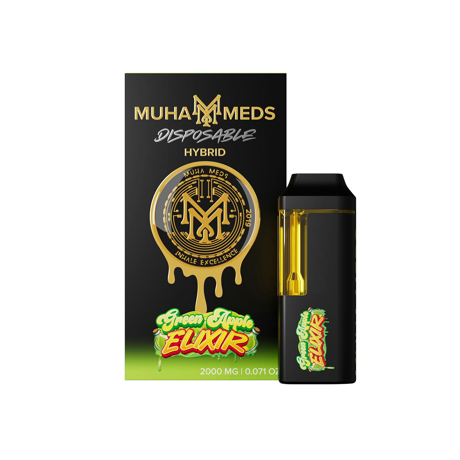 Muha Meds - 2g Disposable - Green Apple Elixir
