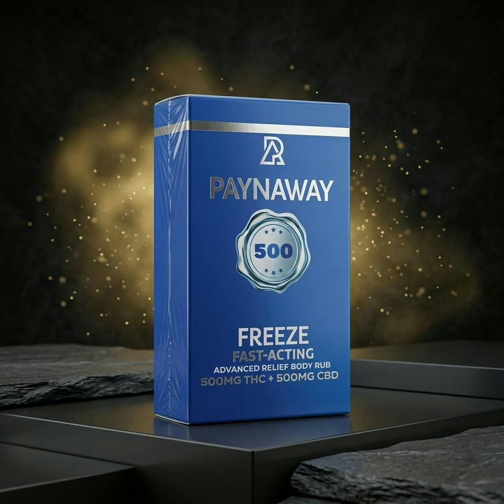 Paynaway - 500mg THC: 500mg CBD - Transdermal Muscle Freeze Rub