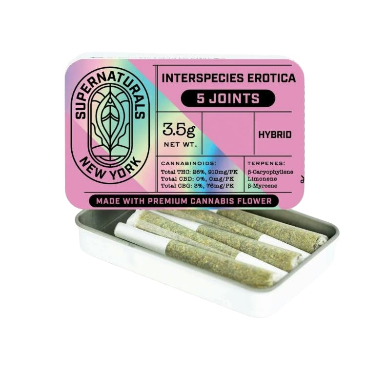 Supernaturals Interspecies Erotica 5pk Prerolls 3.5G